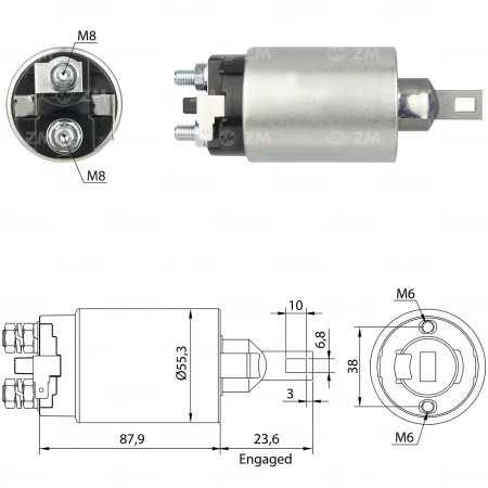 AUTOMATICO COMPATÍVEL MITSUBISHI 24V CANTER - LONGO ZM896