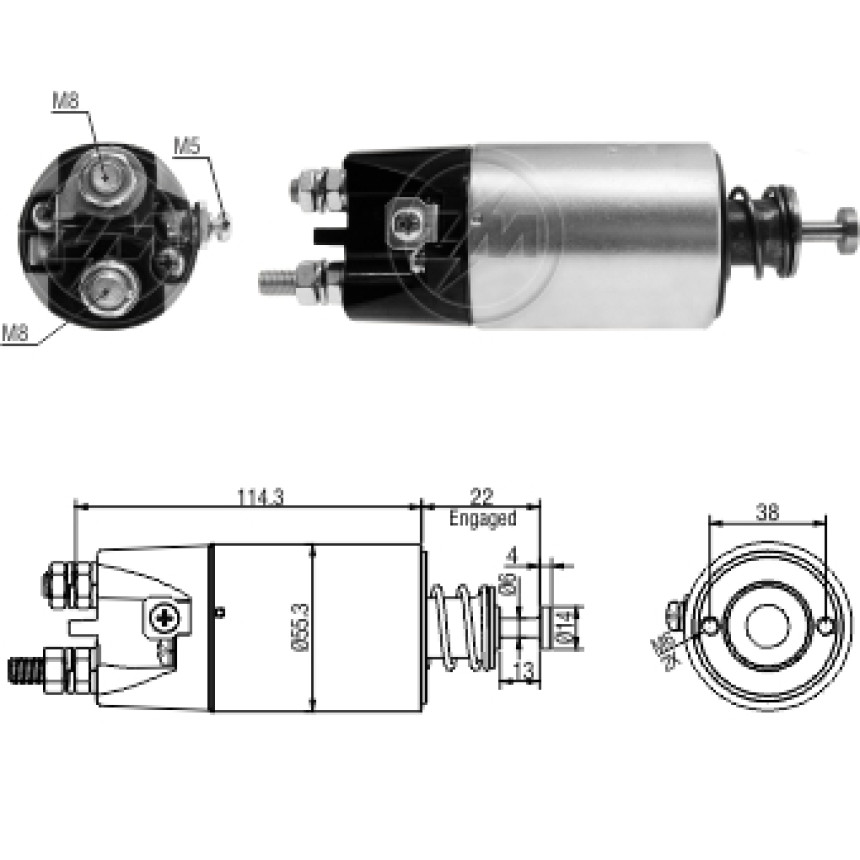 AUTOMATICO COMPATÍVEL MITSUBISHI 12V CATERPILLAR/FUSO ZM897