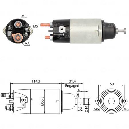 AUTOMATICO COMPATÍVEL MITSUBISHI 24V CATERPILLAR - FIX LATERAL