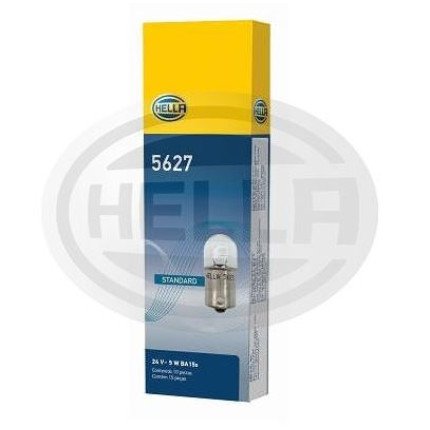 LÂMPADA 67 24V 5W BA15S - 1POLO MEDIA 10PC HELLA HE5627