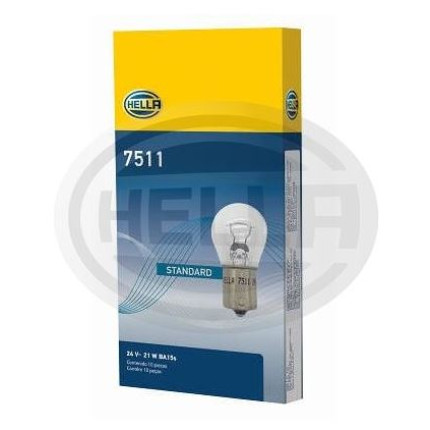 LÂMPADA 1141 24V 21W 1POLO 10PC HELLA HE7511