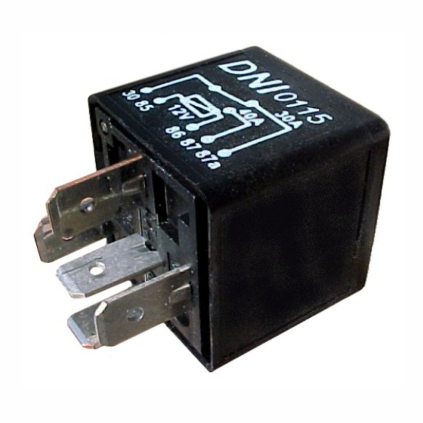 RELE AUXILIAR COMPATÍVEL 12V 40A/30A 5T - REVERSOR DNI0115