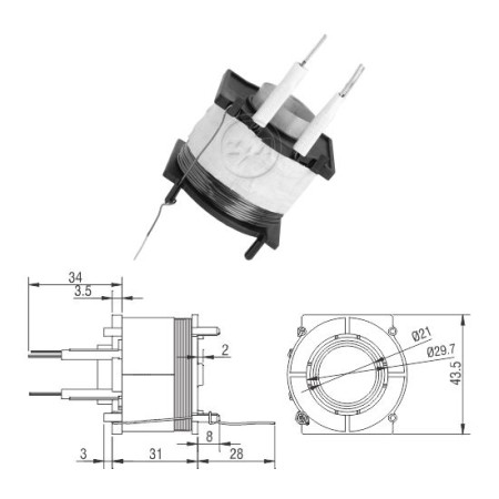 BOBINA AUTOMATICO COMPATÍVEL DENSO-PEQ 12V HONDA/TOYOTA/EMPILHADEIRA ZM142193