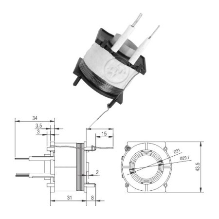 BOBINA AUTOMATICO COMPATÍVEL DENSO-PEQ 12V HONDA/TOYOTA/EMPILHADEIRA ZM42193