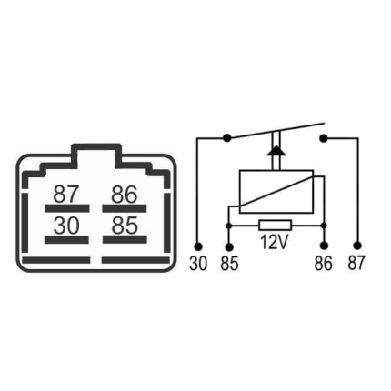 RELE AUXILIAR COMPATÍVEL 12V 4T 30A HONDA/HYUNDAI/KIA/MITSUBISHI DNI8114