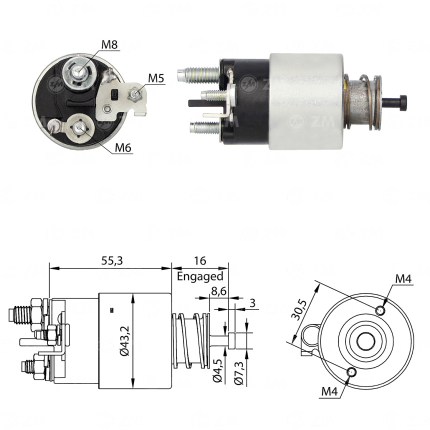 AUTOMATICO MINI COMPATÍVEL VALEO DUSTER/OROCH/MASTER ZM8391