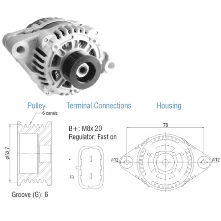 ALTERNADOR COMPATÍVEL DELCO 12V 100A S10 GASOLINA 2.2 2.4 12>14 ZM9059001