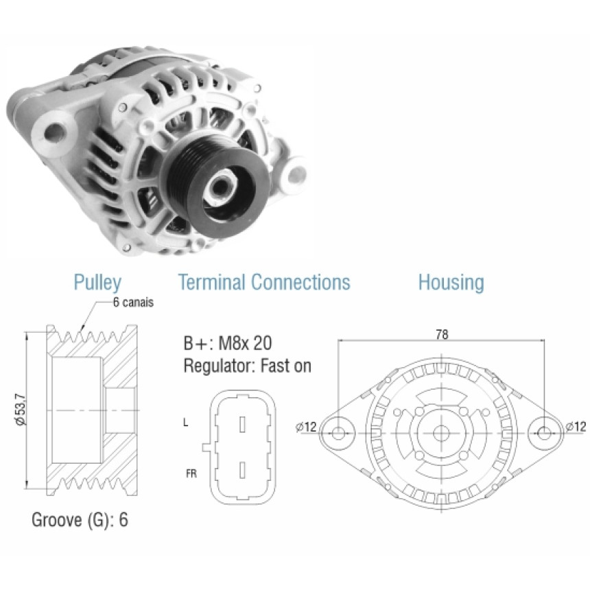 ALTERNADOR COMPATÍVEL DELCO 12V 100A S10 GASOLINA 2.2 2.4 12>14 ZM9059001