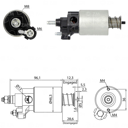 AUTOMATICO COMPATÍVEL DENSO ARGO/CRONOS/PALIO/SIENA/TORO/RENEGADE *MOD-CONEXAO INTERNA ZM2665