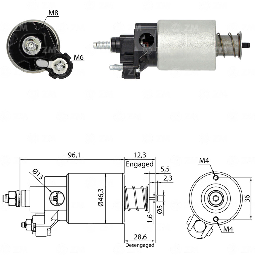 AUTOMATICO COMPATÍVEL DENSO ARGO/CRONOS/PALIO/SIENA/TORO/RENEGADE *MOD-CONEXAO INTERNA ZM2665