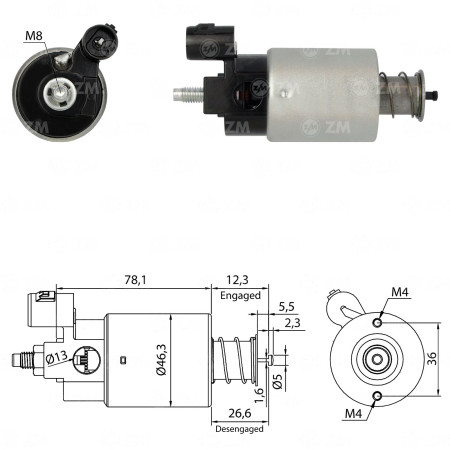 AUTOMATICO COMPATÍVEL DENSO CHRYSLER/JEEP/DODGE RAM *MOD-CONEXAO INTERNA C/PLUG ZM4665