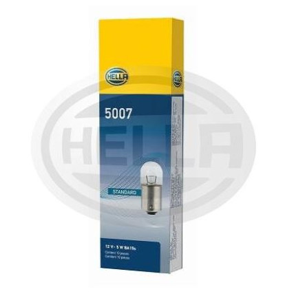 LÂMPADA 67 12V 5W BA15S - 1POLO MEDIA  10PC HELLA HE5007