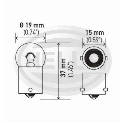 LÂMPADA 1034 24V 21/5W 2POLOS DESENCONTRADA  10PC HELLA HE7537