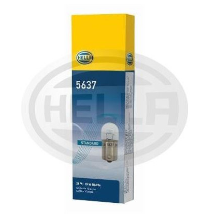 LÂMPADA 67 24V 10W BA15S - 1POLO MEDIA 10PC HELLA HE5637