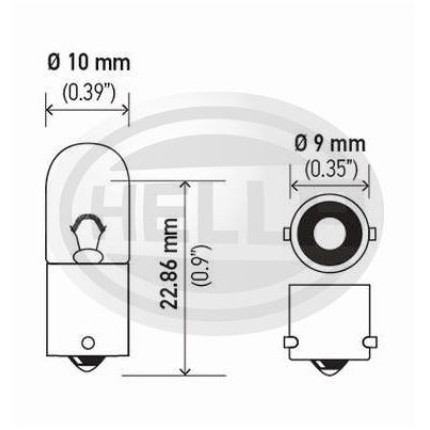 LÂMPADA 53 24V 2W - PAINEL CURTA 10PC HELLA HE3797