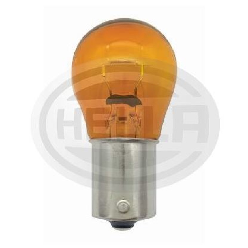 LÂMPADA 1056 24V 21W 1POLO - PINO Y TRANSVERSAL AMARELA 10PC HELLA HE7510LTS