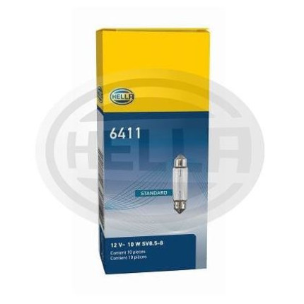 LÂMPADA TORPEDO GRANDE 12V 10W 11X44 10PC HELLA HE6411