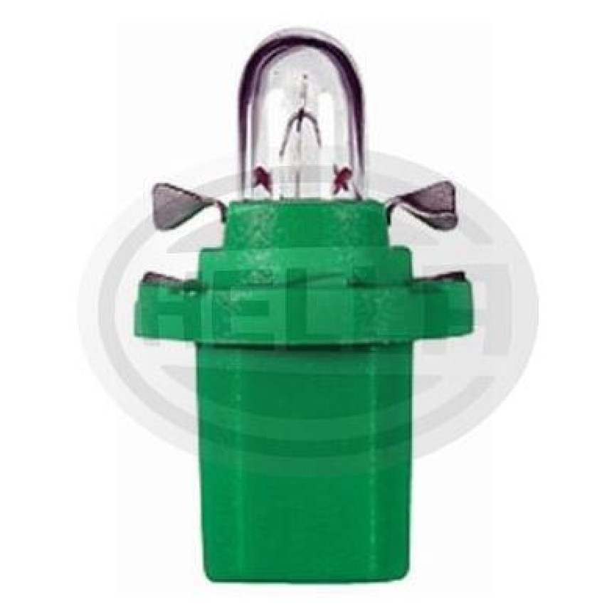 LÂMPADA PAINEL C/SOQUETE 12V 2W VERDE LIMAO 10PC HELLA HE2722MF
