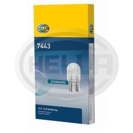 LÂMPADA 6942 12V 21/5W 2POLOS - BASE VIDRO GRANDE HELLA HE7443