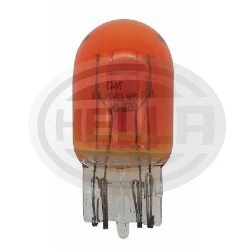 LÂMPADA 6942 12V 21/5W 2POLOS - BASE VIDRO GRANDE AMARELA HELLA HE7443A