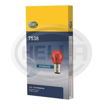 LÂMPADA 1034 12V 21/5W 2POLOS DESENCONTRADA VERMELHA HELLA HE7538