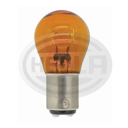 LÂMPADA 1034 12V 21/5W 2POLOS DESENCONTRADA AMARELA HELLA HE1034A
