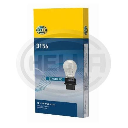 LÂMPADA 3156 12V 27W 1POLO BASE PLASTICA HELLA HE3156