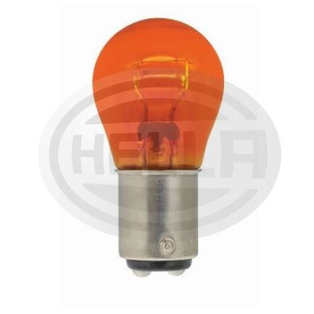 LÂMPADA 1057 12V 21/5W 2POLOS PINO Y TRANSVERSAL AMARELA 7528/7225 HELLA HE7225A