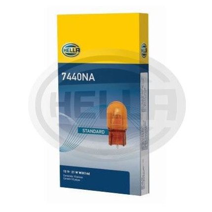 LÂMPADA 6941 12V 21W 1POLO BASE VIDRO GRANDE AMARELA  HELLA HE7440NA