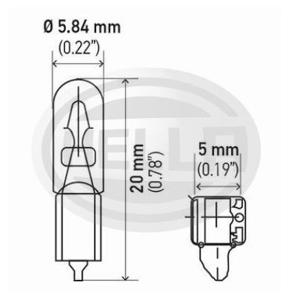 LÂMPADA 2721 PINGUINHO 12V 2.3W HELLA HE2723