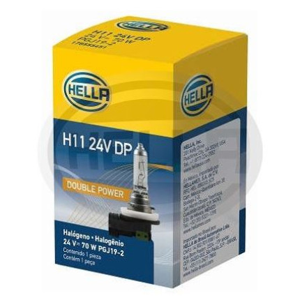 LÂMPADA H11 24V 70W - FAROL MILHA DOUBLE POWER HELLA HEH1124VDP