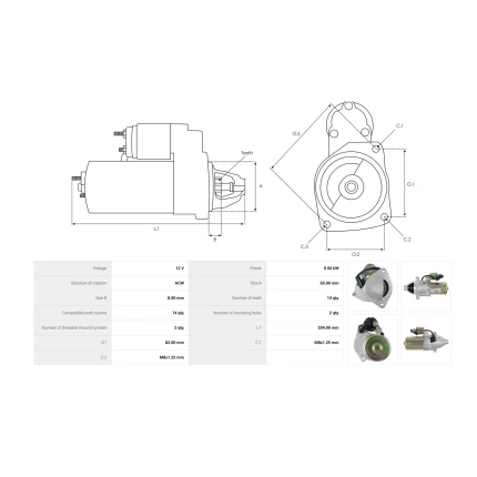 MOTOR PARTIDA DENSO IMA 12V 14D HONDA GERADOR 1280002750