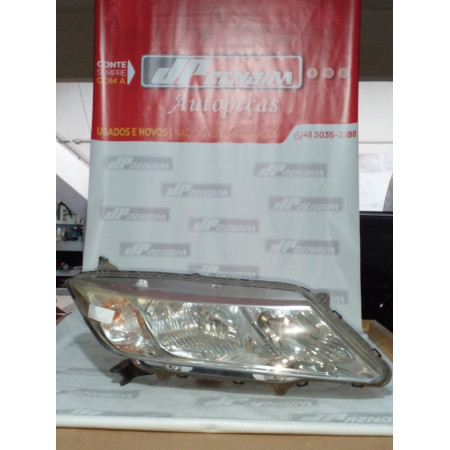 Farol Direito Honda City Cromado H-25 Ano 2015 2016 2017 - Usado