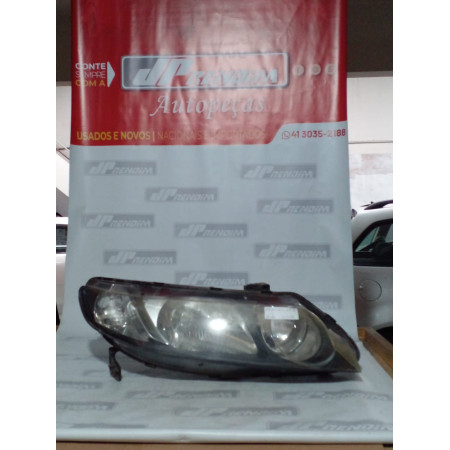 Farol Direito Honda New Civic Máscara Negra H-26 Ano 2007 2008 2009 2010 2011 - Usado
