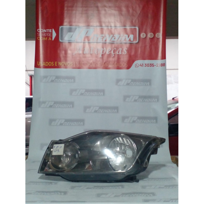 Farol Esquerdo Ford Ecosport Fumê Fo-03 Ano 2008 2009 2010 2011 2012 - Usado