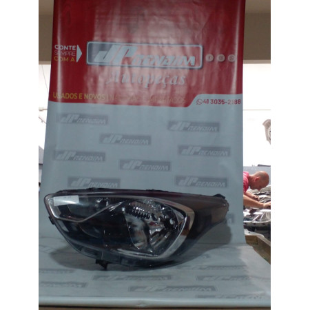 Farol Esquerdo Ford Ká Máscara Negra Fo-22 Ano 2018 2019 2020 2021 - Usado