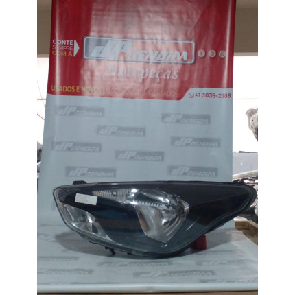 Farol Esquerdo Ford Ká Máscara Negra Fo-27 Ano 2014 2015 2016 2017 2018 - Usado