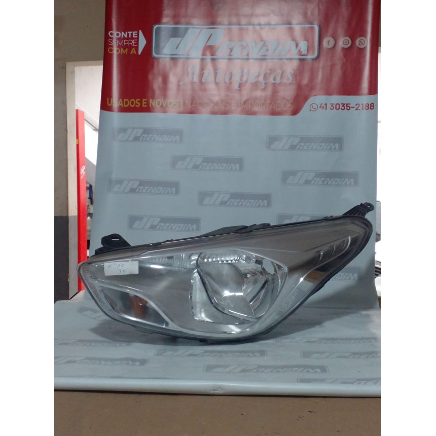 Farol Esquerdo Ford Ká Fo-34 Ano 2014 2015 2016 2017 2018 - Usado
