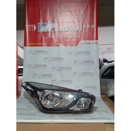 Farol Direito Hyundai HB20 Máscara Negra Hy-22 Ano 2013 2014 2015 2016 2017 2018 2019 Usado