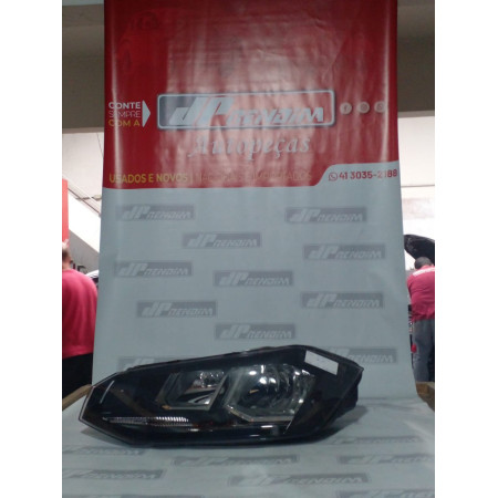 Farol Esquerdo VW Polo-Virtus Máscara Negra Vw-57 Ano 2018 2019 2020 2021 2022 - Usado