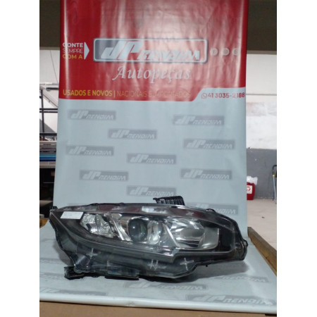 Farol Direito Honda New Civic c/ Led H-27 Ano 2017 2018 2019 - Usado