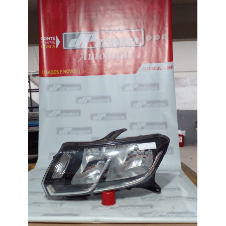 Farol Esquerdo Renault Sandero-Logan Re-46 Ano 2015 2016 2017 2018 - Usado