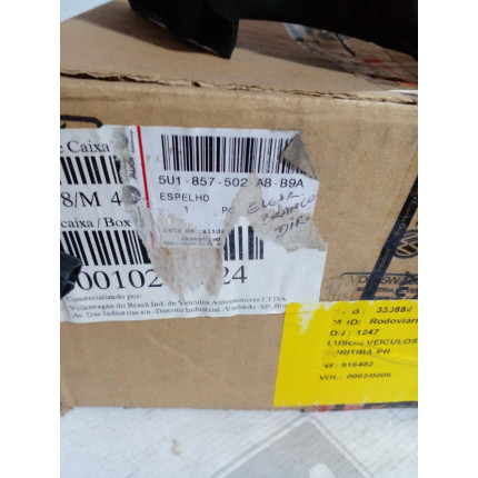 Retrovisor Direito VW Gol-Voyage G5 Elétrico com Capa Vw-01 Ano 2009 2010 2011 2012 2013 - Novo
