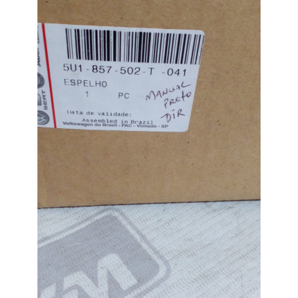 Retrovisor Direito VW Gol-Voyage G5 Manual com Capa Vw-04 Ano 2009 2010 2011 2012 2013 - Novo