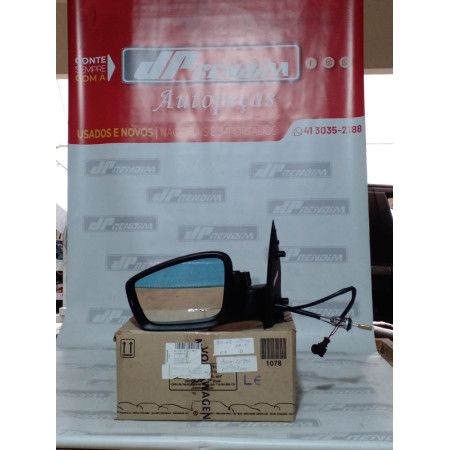 Retrovisor Esquerdo VW Gol-Voyage G6 G7 Manual com Pisca sem Capa Vw-05 Ano 2013 2014 2015 2016 2017 2018 2019 2020 - Novo