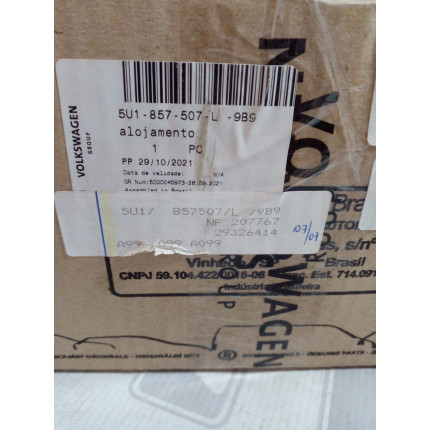Retrovisor Esquerdo VW Gol-Voyage G6 G7 Manual com Pisca sem Capa Vw-05 Ano 2013 2014 2015 2016 2017 2018 2019 2020 - Novo