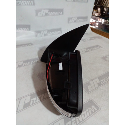 Retrovisor Esquerdo VW Gol-Voyage G6 G7 Manual com Pisca sem Capa Vw-05 Ano 2013 2014 2015 2016 2017 2018 2019 2020 - Novo