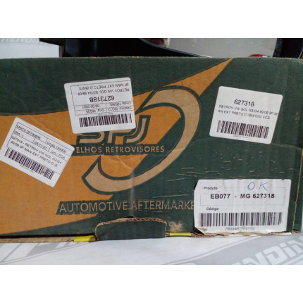 Retrovisor Direito VW Gol G3-G4 Manual com Capa Vw-11 Ano 1999 2000 2001 2002 2003 2004 2005 2006 2007 2008 2009 - Novo