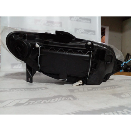 Farol Esquerdo Fiat Palio-Siena-Strada Máscara Metalizada Canhão Negro Fi-51 Ano 2004 2005 2006 2007 2008 2009 2010 a 2014 - Novo