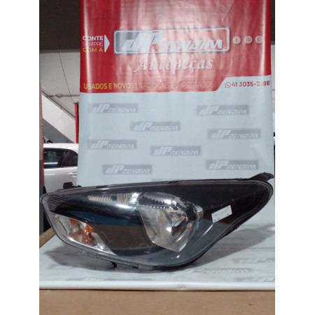 Farol Esquerdo Ford Ká Máscara Negra Fo-49 Ano 2015 2016 2017 - Usado